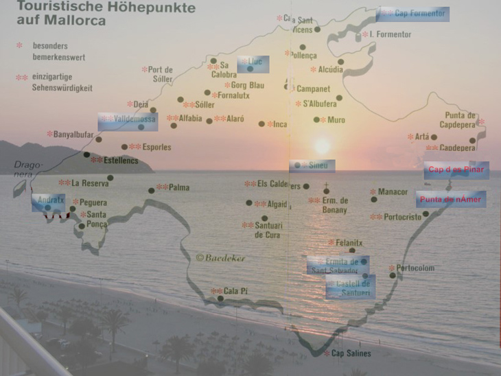 Karte der Sehenswürdigkeiten